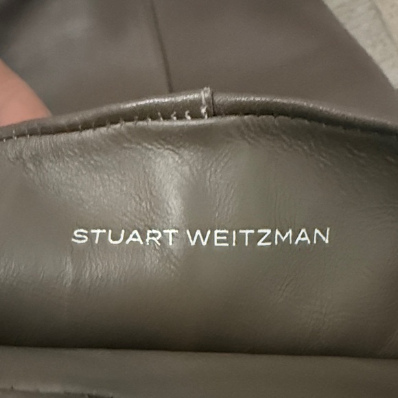 Stuart Weitzman Naomi 50 knee high leather boots. Size 9. Color is Grey-Brown - Picture 5 of 10